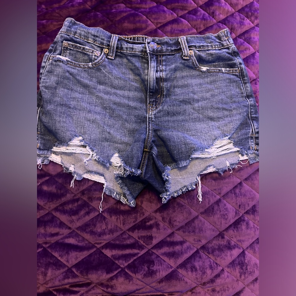 Aerie Medium stretch band Jean shorts